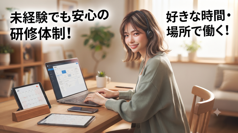 Ezサポートの副業・複業 営業・営業アシスタント 在宅 副業 平日だけ 土日OK スキマ時間OK 時間・曜日自由求人イメージ